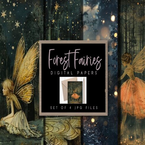 Magical Forest Fairies Digital Papers cover image.