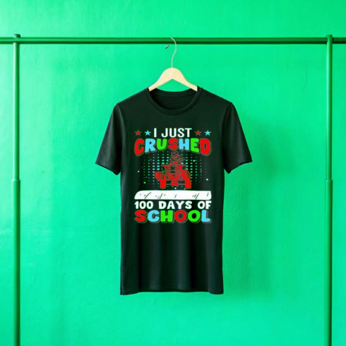 100 days of school t shirt design  cover image.