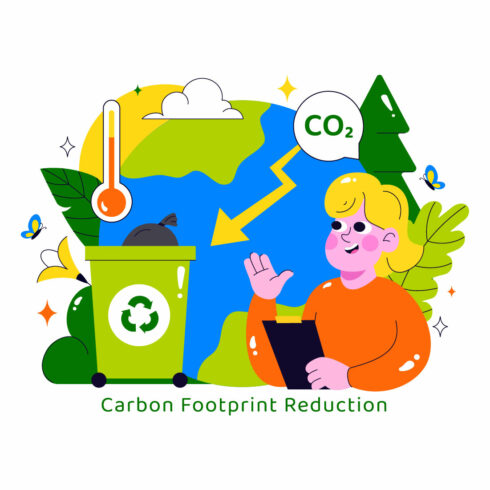 10 Carbon Footprint Reduction Illustration cover image.