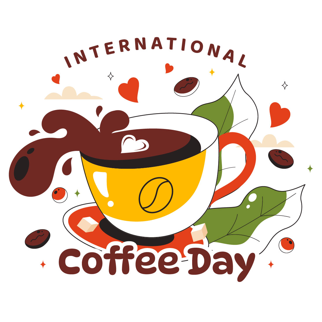 11 International Coffee Day Illustration cover image.