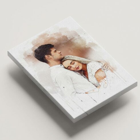 Dreamy Couple Watercolors Effect cover image.