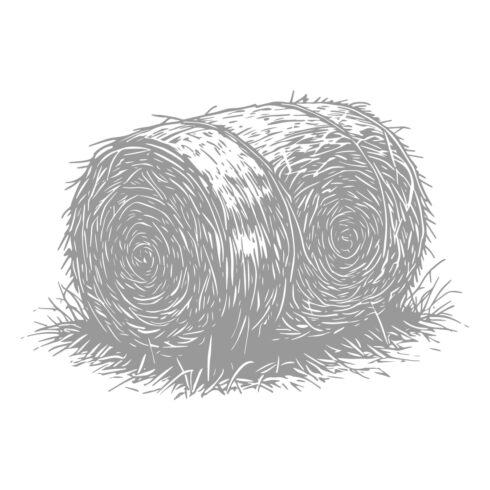 Rustic Sketch of a Hay Bale Roll cover image.