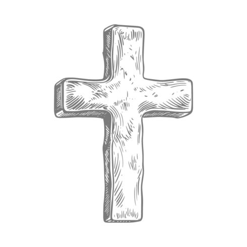 Hand-Drawn Wooden Cross Illustration cover image.