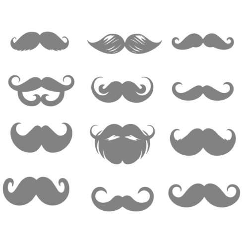 Classic Mustache Vector Icon Set cover image.