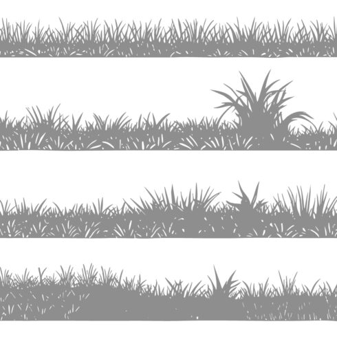 Grass Border Silhouette Set cover image.