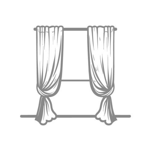 Classic Window Curtains Illustration cover image.