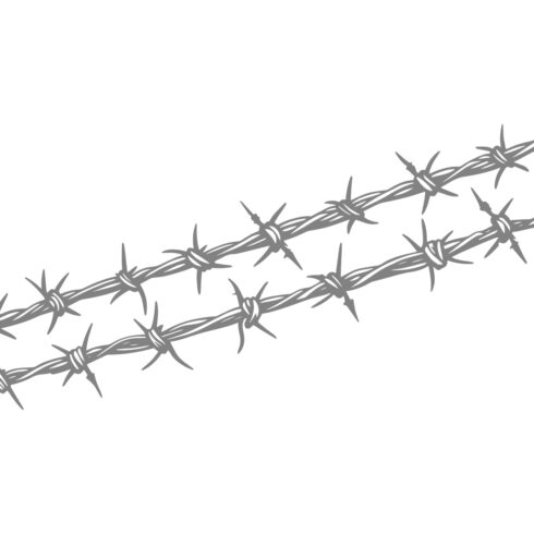 Barbed Wire Vector Illustration cover image.