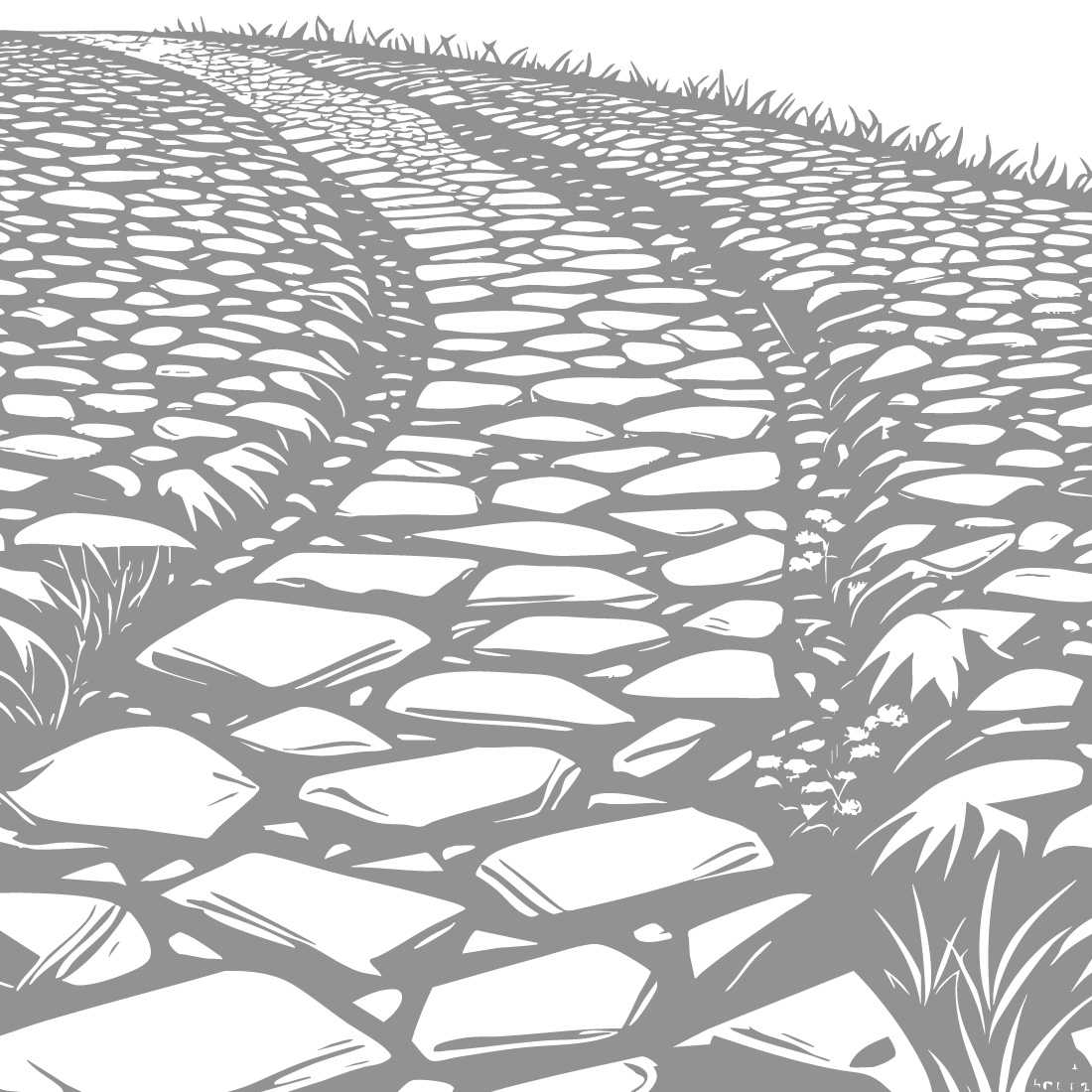 Cobbled Path Vector Cobblestone Path - MasterBundles