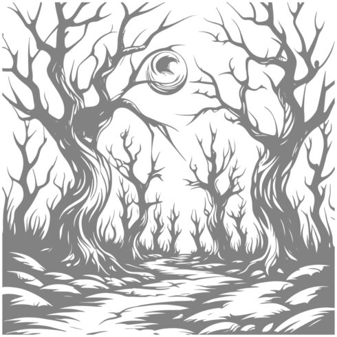 Haunted Forest Illustration cover image.