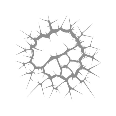 Broken Glass Crack Vector Illustration cover image.