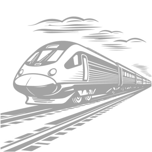 High-Speed Train Vector Illustration cover image.