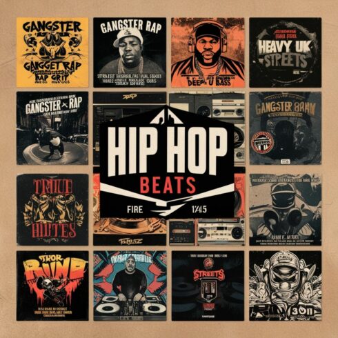 Burning Lines – Old School Rap Beat with Scratch, Piano & Bass | Freestyle / Battle / Hip Hop Instrumental cover image.