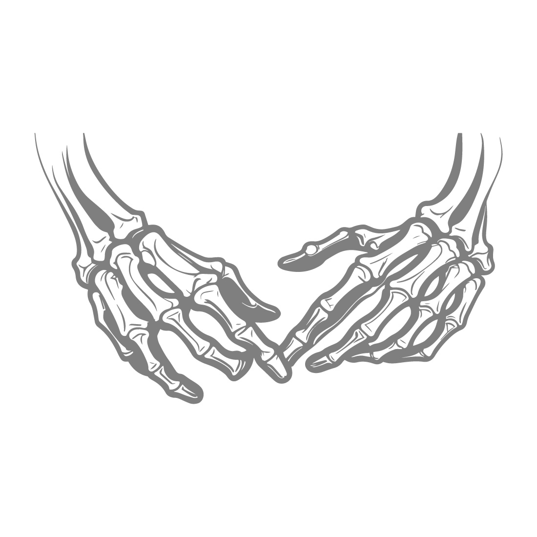 Black and White Skull Hand – Vector Illustration cover image.