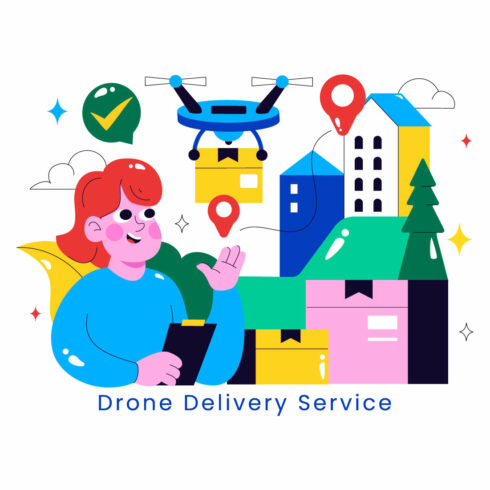 10 Drone Delivery Service Illustration cover image.