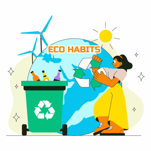 10 Eco Habit Illustration cover image.