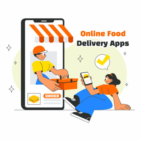 10 Online Food Delivery Apps Illustration cover image.
