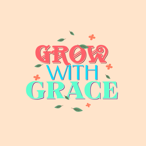 Grow with Grace T-Shirts Design cover image.