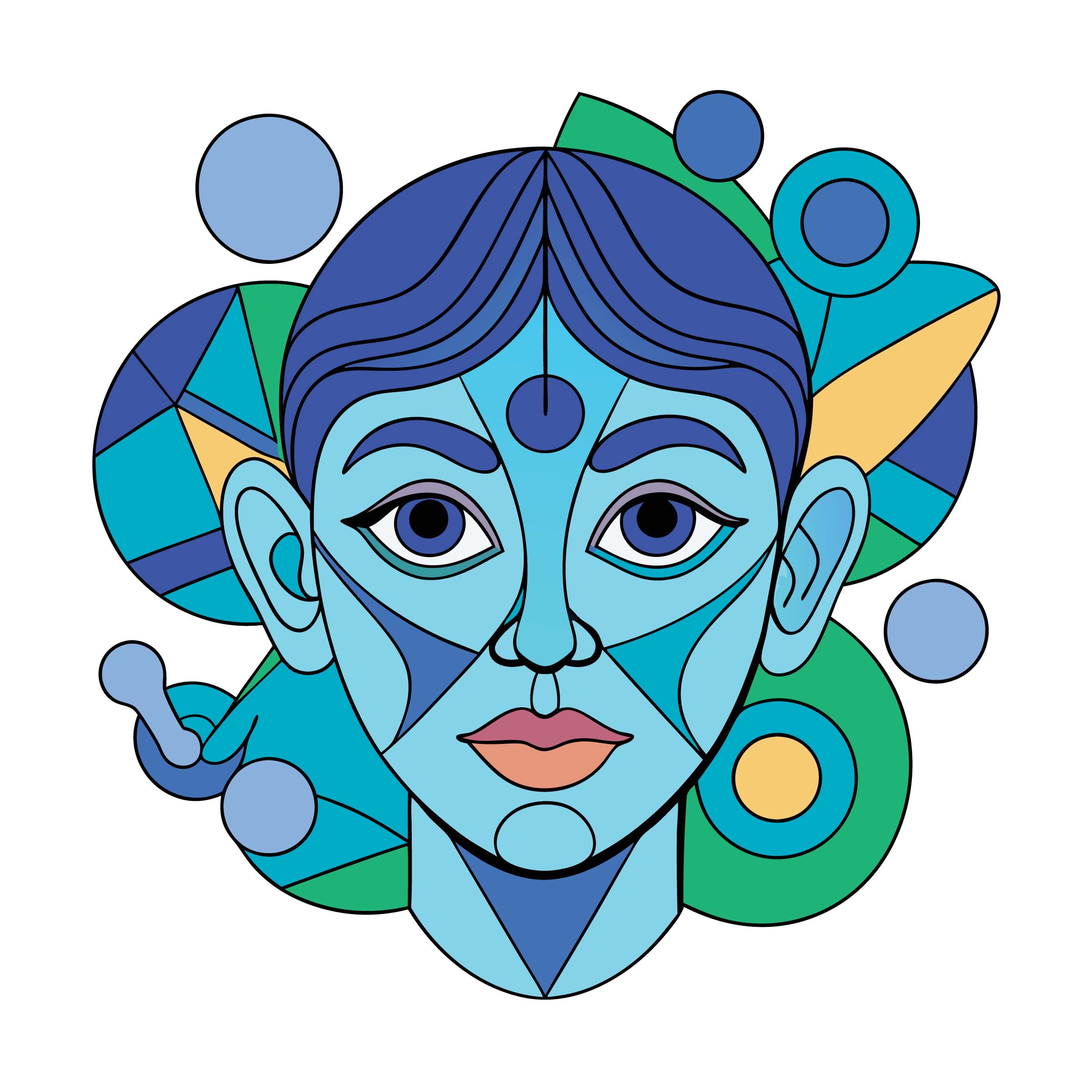 Human-Face-Multi-Color - MasterBundles