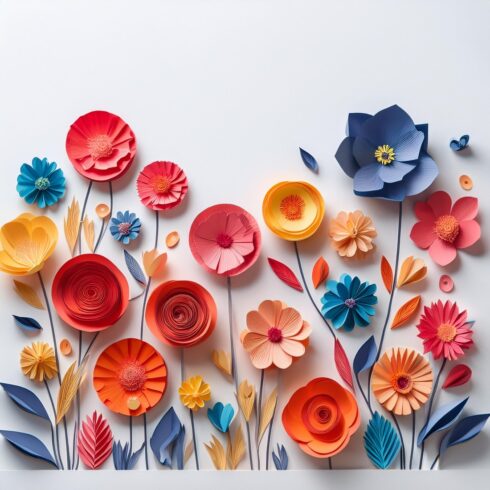 Colorful Handcrafted Paper Flower Field – Vibrant Bloom Artwork cover image.