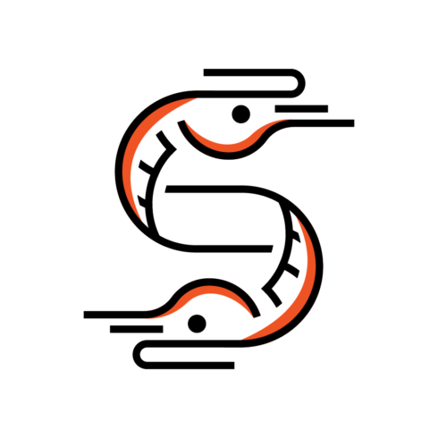 Shrimp Letter S Logo Template cover image.