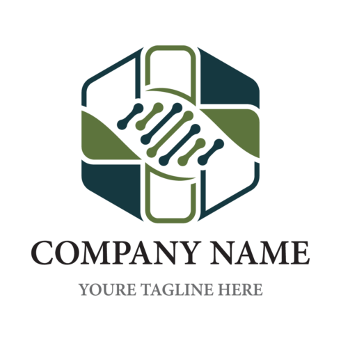 Medical Logo And DNA With Hexagon Concept cover image.
