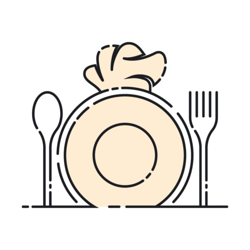 Plate with Spoon & Fork Logo Template cover image.