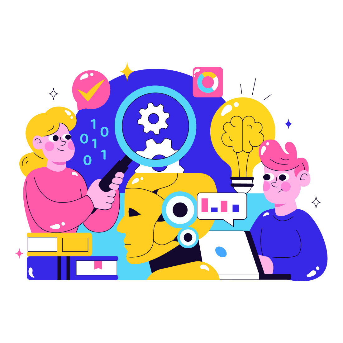 10 Machine Learning Illustration cover image.