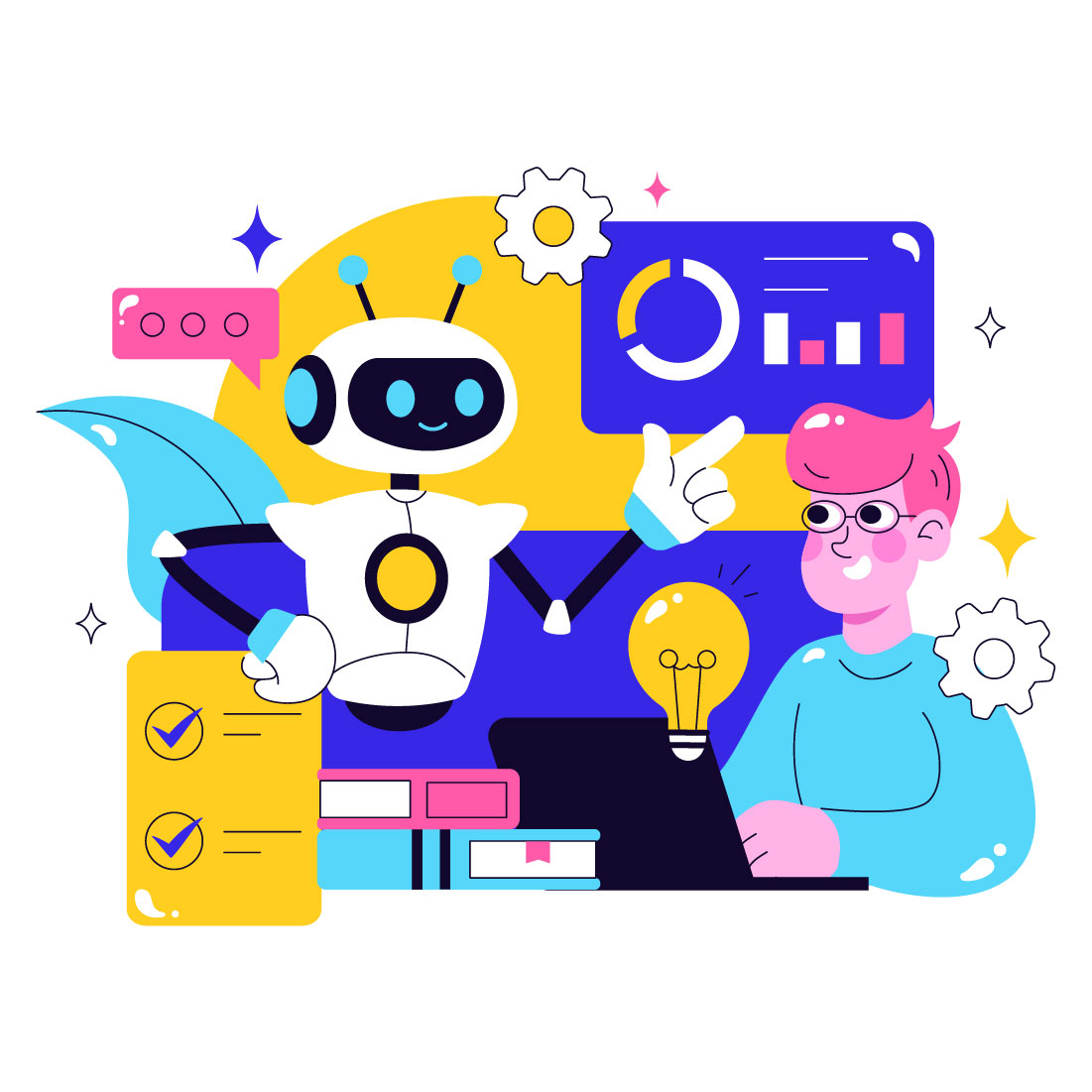 10 Machine Learning Illustration preview image.