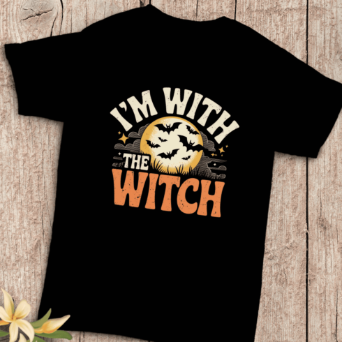 I'm with the Witch Holiday T-Shirt Design cover image.