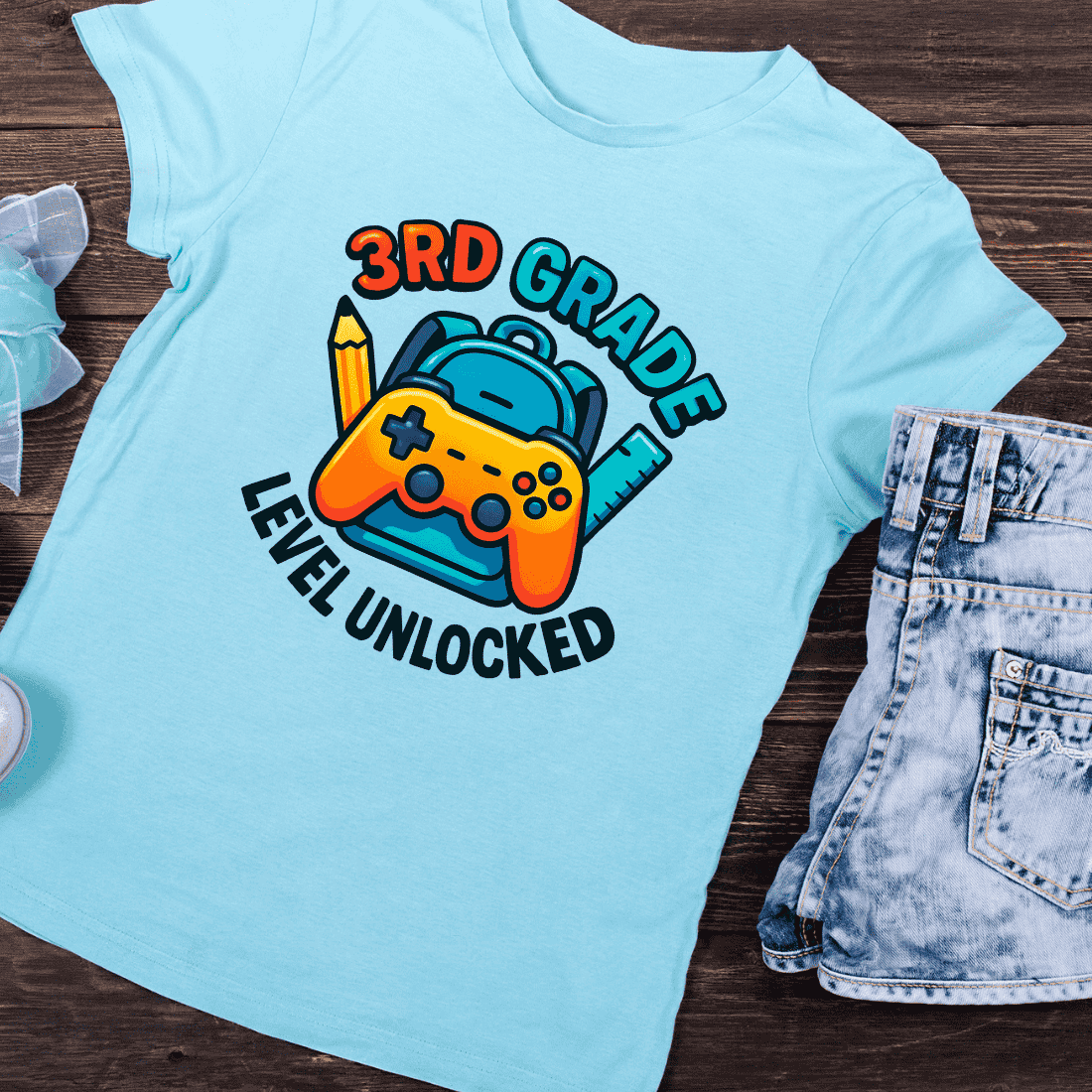 Third Grade Graduation Celebration T-Shirt Design preview image.