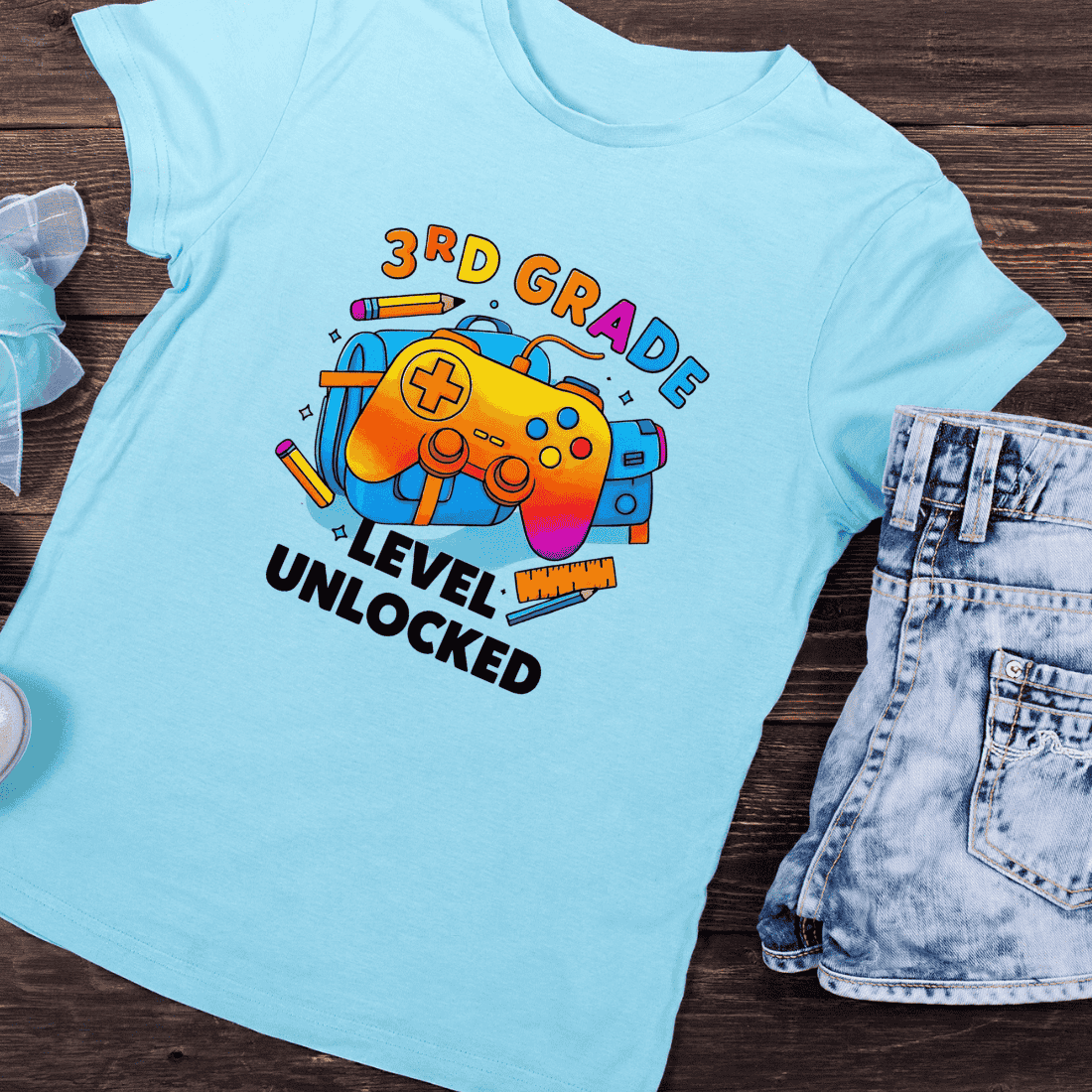 Third Grade Graduation Celebration T-Shirt Design preview image.