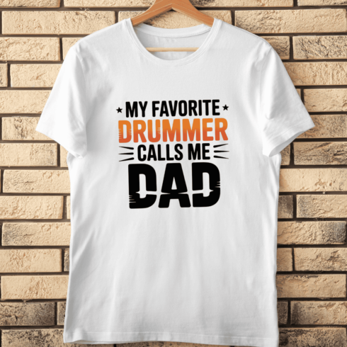 Drummer Dad T-Shirt Design cover image.