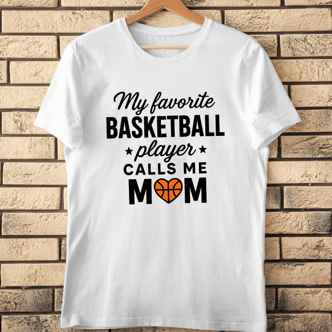 Proud Basketball Mom Slogan T-Shirt Design cover image.