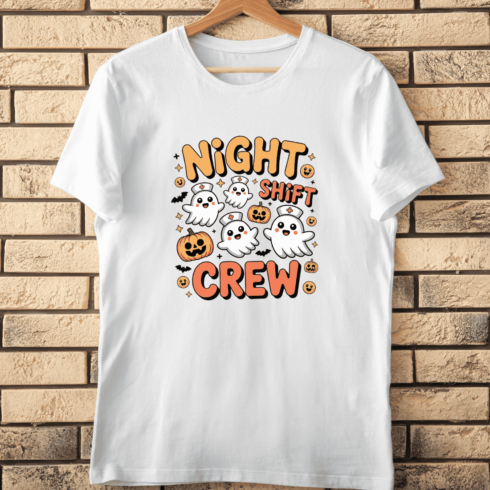 Adorable Night Shift Crew T-Shirt Design cover image.