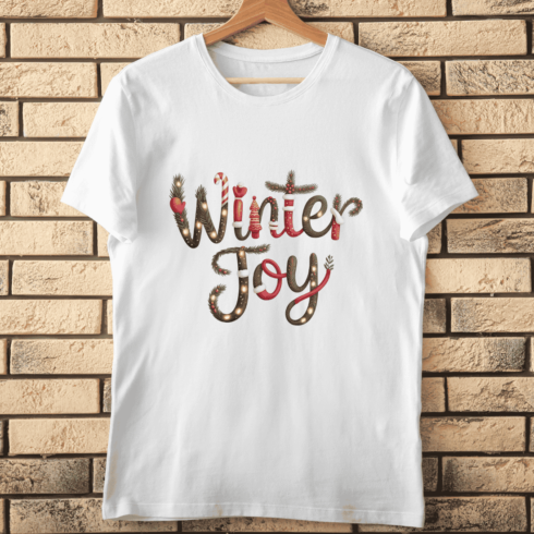 Holiday Celebration with Fun Letters T-shirt Design cover image.