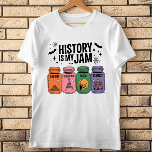 History is My Jam Spooky T-Shirt Design cover image.