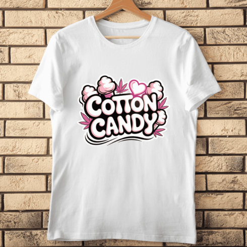 Cotton Candy Cannabis T-shirt Design cover image.