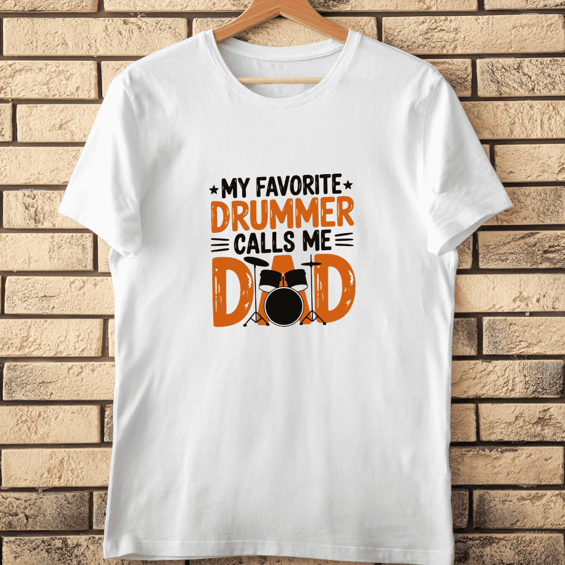 Music-Themed Dad T-Shirt Design cover image.