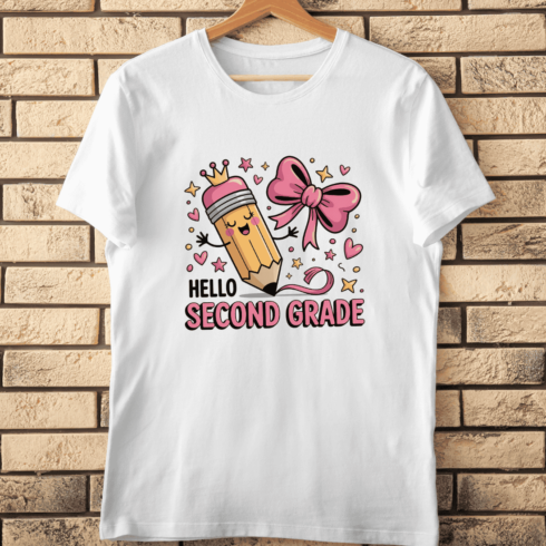 Cute Second Grade T-Shirt Design cover image.