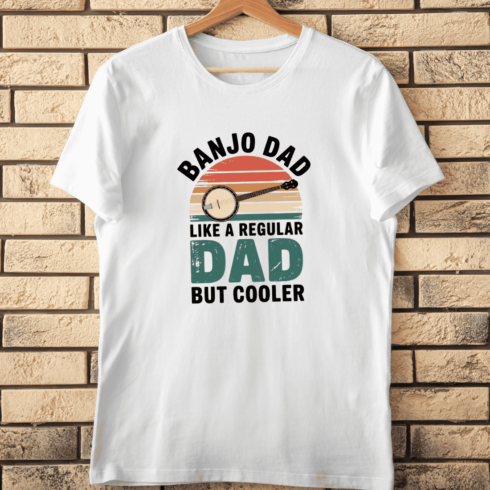 Banjo Dad Vintage Retro T-Shirt Design cover image.