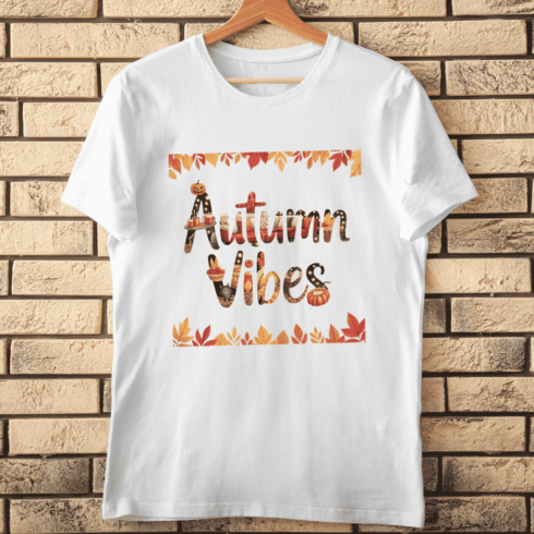 Funny Autumn Vibes T-shirt Design cover image.