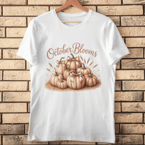 Harvest and Thanksgiving October Blooms T-shirt Design cover image.