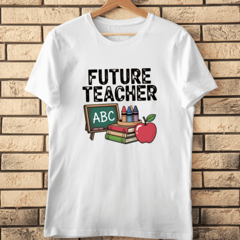 Back to School Slogan for Aspiring Teachers T-Shirt Design cover image.