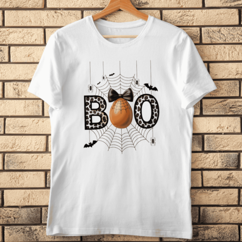 3D Boo Typography with Spiderweb and Bats T-shirt Design cover image.