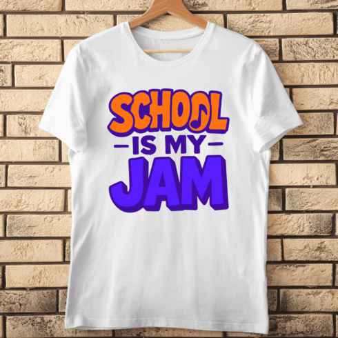 Colorful School is My Jam T-Shirt Design cover image.