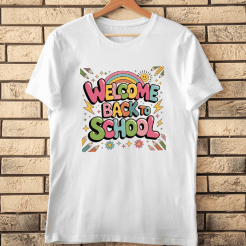Welcome Back to School PNG T-Shirt Design cover image.