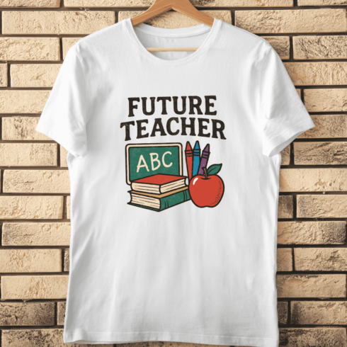 Future Teacher Back to School T-Shirt Design cover image.