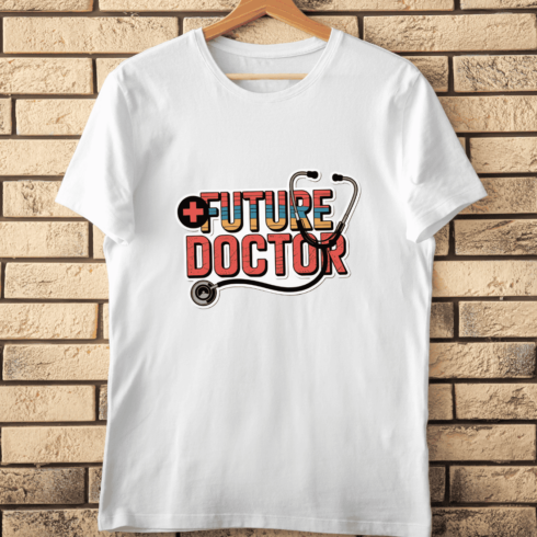 Future Doctor PNG with Stethoscope T-Shirt Design cover image.