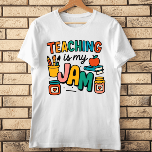 Fun and Playful Pre-K is My Jam T-Shirt Design cover image.