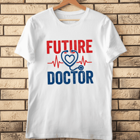 Future Doctor PNG with Heartbeat T-Shirt Design cover image.
